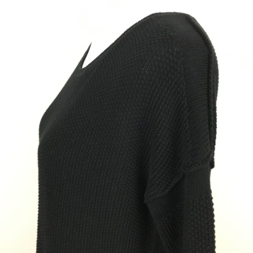 Vince cashmere cotton seed stitch waffle knit boxy relaxed fit pullover sweater - Picture 7 of 16